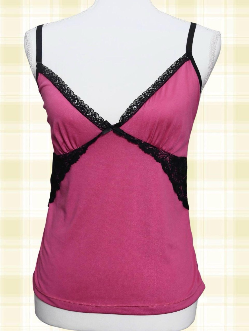 Women's Pink Lace-Trim Camisole